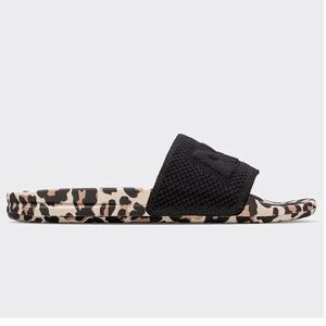 APL Big Logo TechLoom Slide Sandal in Black/Leopard Print. 🖤🤎 Size 5. New in b